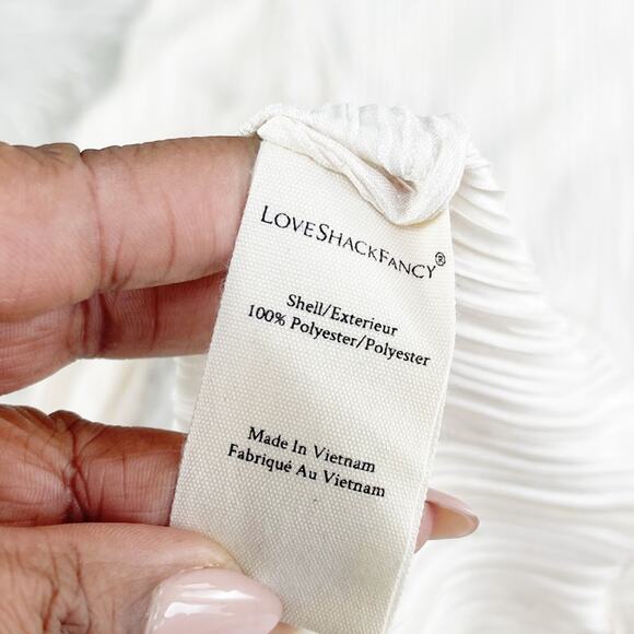 LoveShackFancy‎ Carleen Women's Puffed Sleeve Scoop Neck Mini Dress Size 4 - Picture 5 of 5